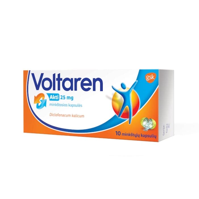 Voltaren Akti, 25mg, minkštosios kapsulės, N10