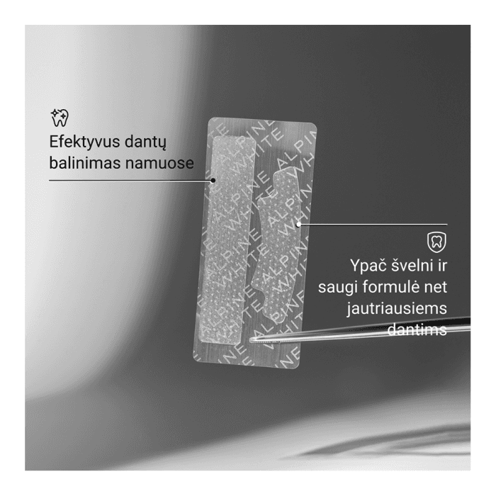 ALPINE WHITE, Sensitive Dantų balinimo juostelės jautriems dantims, 7vnt, 7 vnt.-2