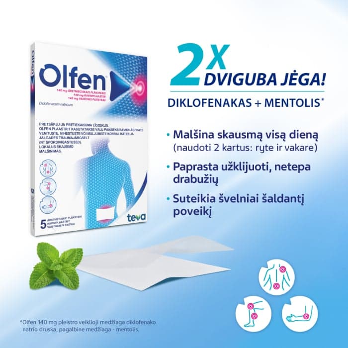 OLFEN, 140 mg, vaistinis pleistras, N5-2