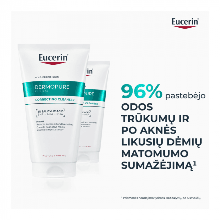 EUCERIN, koreguojamasis prausimosi gelis, DERMOPURE CLINICAL, 150 ml-1