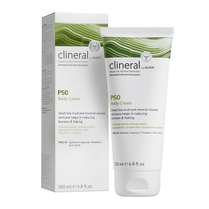 CLINERAL PSO kūno kremas BY AHAVA, 200 ml