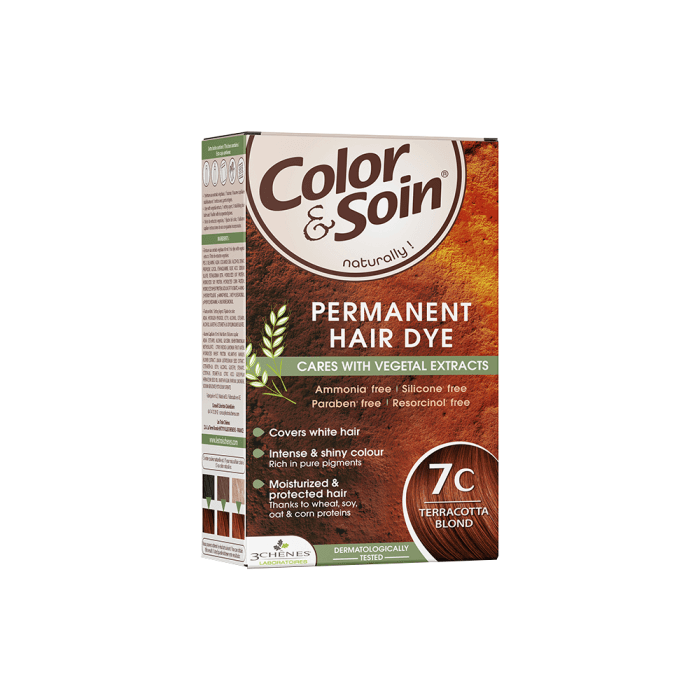 COLOR & SOIN plaukų dažai be amoniako 7C Terracotta Blond, 135 ml-1
