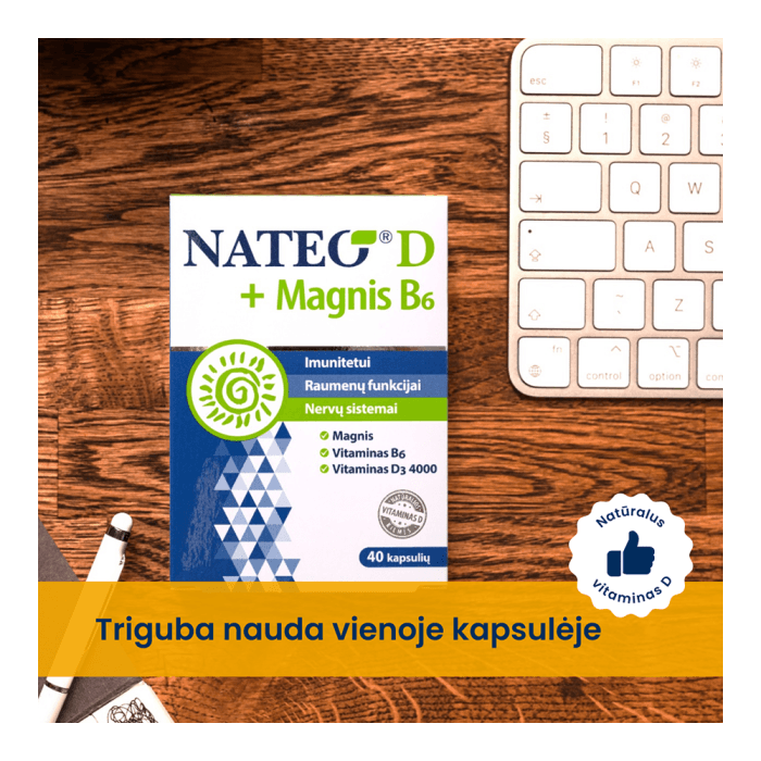 NATEO®  D + Magnis B6 4000 TV, 40 kapsulių-2