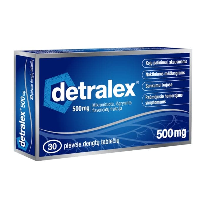 DETRALEX, 500 mg, plėvele dengtos tabletės, N30