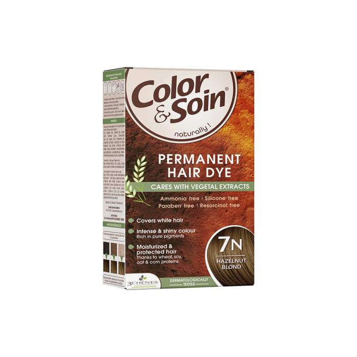 COLOR & SOIN plaukų dažai be amoniako 7N Hazelnut Blond, 135 ml-1