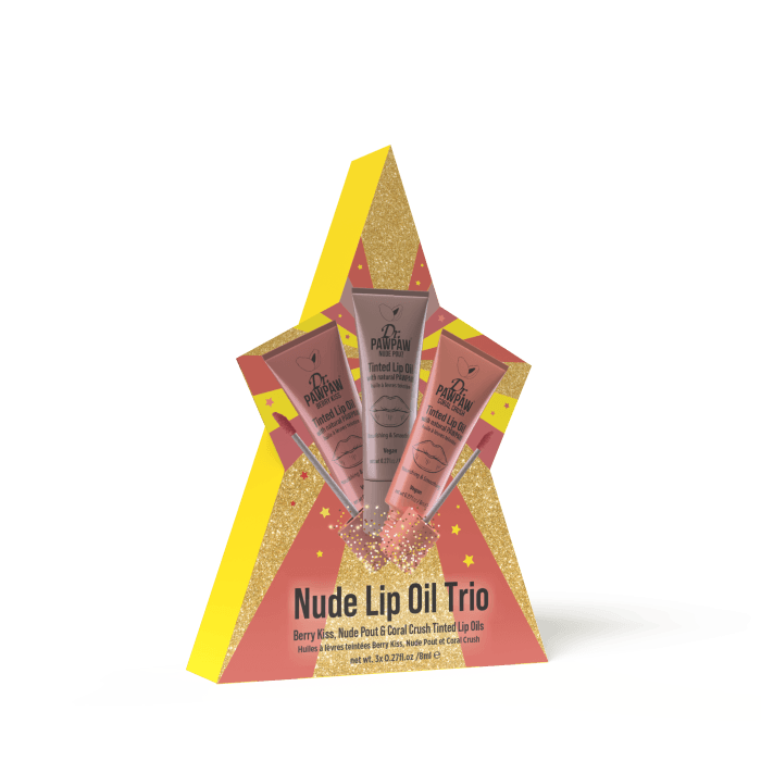 DR.PAWPAW, NUDE LIP OIL TRIO, lūpų aliejų rinkinys, 3vnt, 24 ml