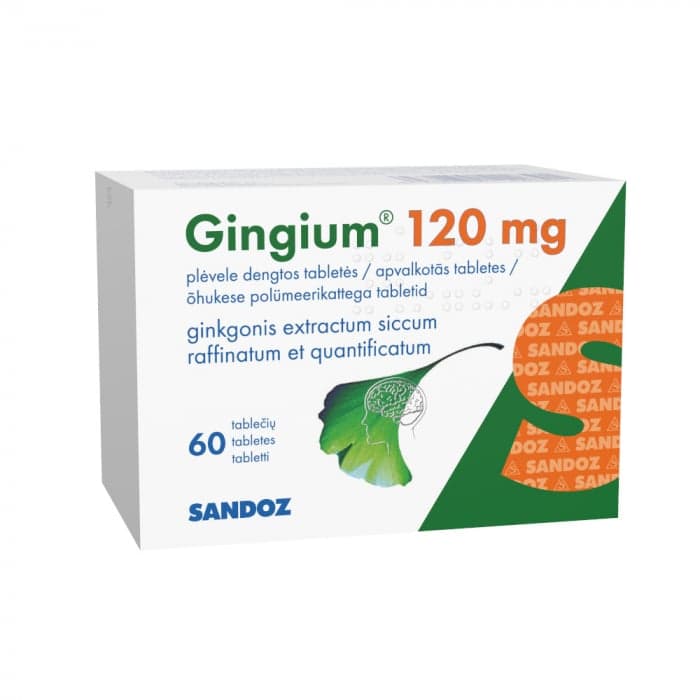 GINGIUM, plėvele dengtos tabletės, N60
