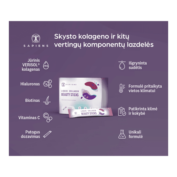 SAPIENS Liquid Collagen Beauty Sticks, 21 pakelių-1
