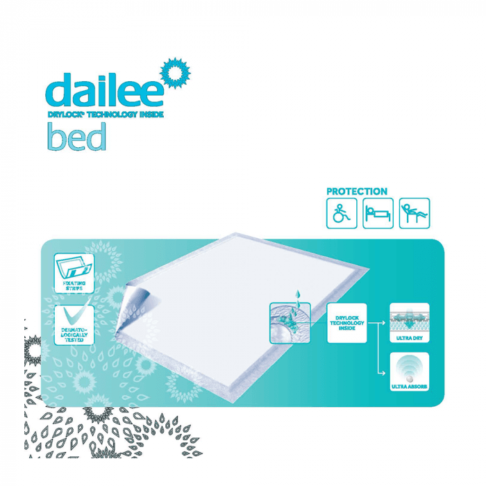 DAILEE BED vienkartinės paklodės PREMIUM FIX, 60 x 90, 30 vnt.-1