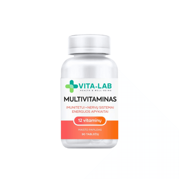 VITA-LAB, Multivitaminas 12 komponentų, 90 tablečių