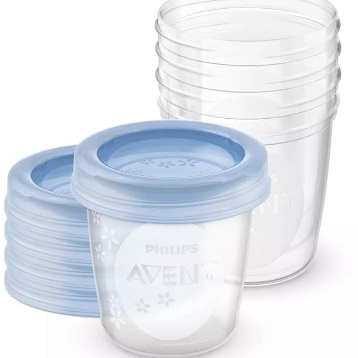 PHILIPS AVENT VIA indeliai morinos pienui ir maisteliui laikyti su dangteliais 180 ml, SCF619/05, 5 vnt., 180 ml-1