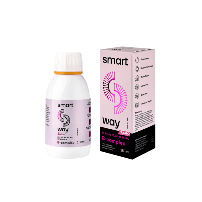 SMART WAY liposominis B-Complex Pineapple, 150 ml