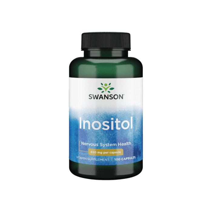 SWANSON INOZITOLIS 650 MG, 100 kapsulių