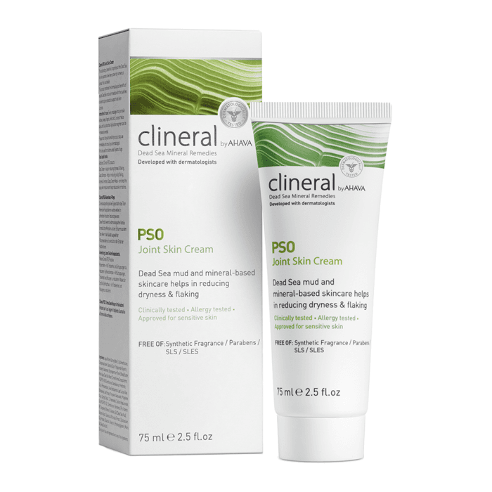 CLINERAL alkūnių ir kelių srities odos kremas BY AHAVA PSO, 75 ml