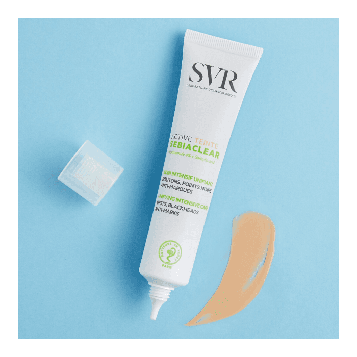 SVR veido kremas su atspalviu į aknę linkusiai odai SEBIACLEAR ACTIVE TEINTE, 40 ml, 40 ml-1