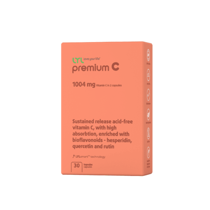 LYL premium vitaminas C LYLSMART, 30 kapsulių