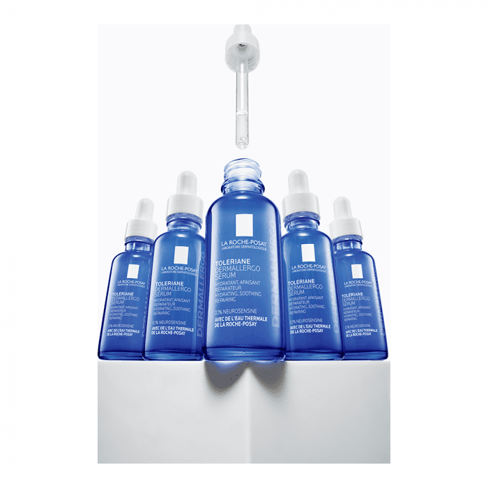 LA ROCHE-POSAY raminantis ir drėkinantis serumas jautriai ir alergiškai odai, su Neurosensinu ir Glicerinu,  TOLERIANE DERMALLERGO, 30 ml-1