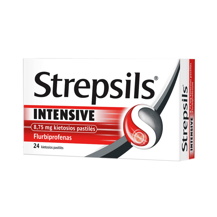 STREPSILS INTENSIVE 8,75mg, kietosios pastilės, N24-2