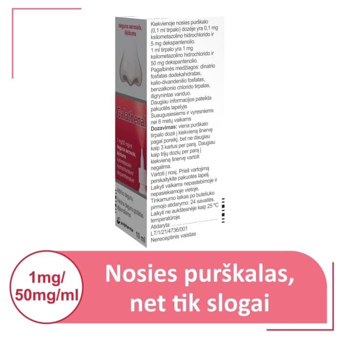 Galathenal 1 mg/50 mg/ml, nosies purškalas, tirpalas, N1-1