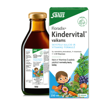FLORADIX KINDERVITAL vaikams, 250 ml+matavimo indelis