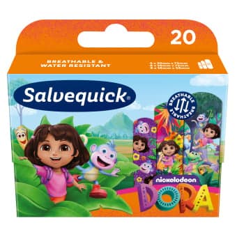 SALVEQUICK, DORA, pleistrų rinkinys vaikams, N20, 20 vnt.