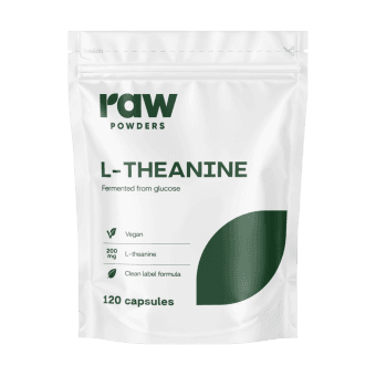 RAW POWDERS L-TEANINAS, 120 kapsulių