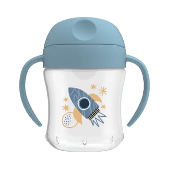 DR. BROWN'S mokomoji gertuvė su rankenėlėmis, mėlyna spalva, 6 + mėn., 1 vnt., 180 ml