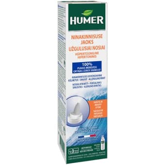 HUMER hipertoninis jūros vanduo užgulusiai nosiai, 50 ml
