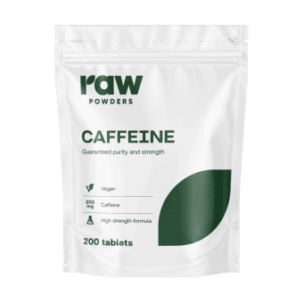 RAW POWDERS KOFEINAS, 200 tablečių