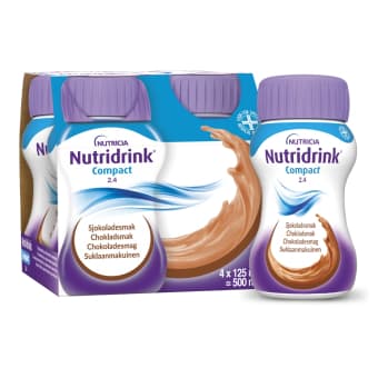 NUTRIDRINK Compact, šokolado skonio, 4X125 ml, 4 vnt.