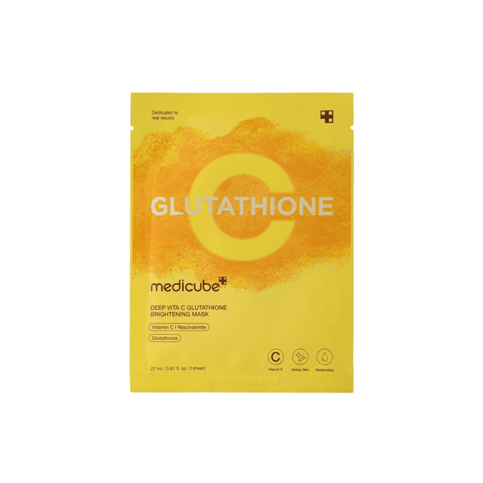 MEDICUBE veido kaukė DEEP VITA C GLUTATHIONE BRIGHTENING MASK, 1 vnt.