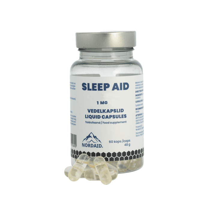 Nordaid maisto papildas Sleep Aid Strong 1 mg, 60 kapsulių