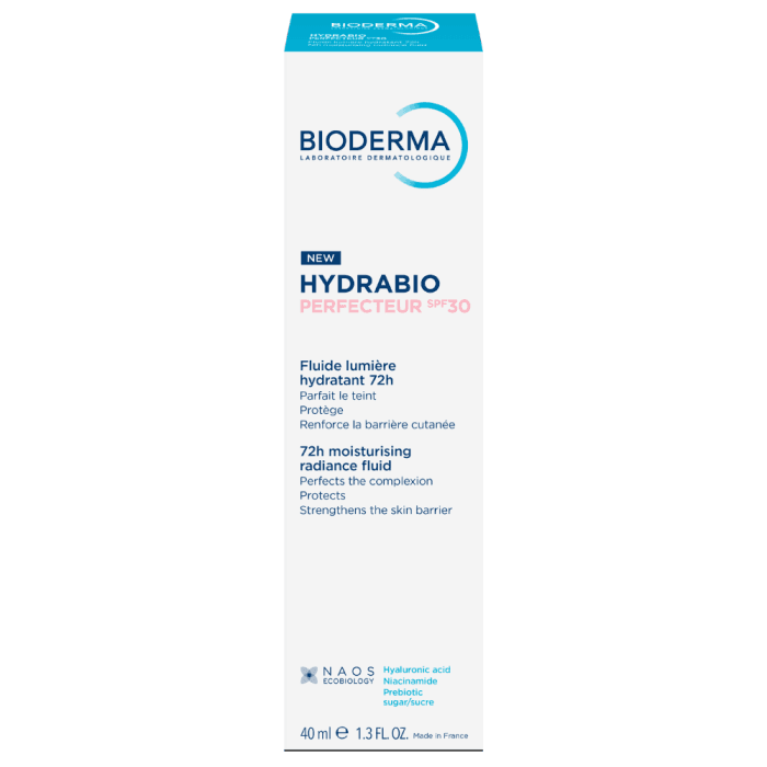 BIODERMA, drėkinantis spindesio suteikiantis fluidas dehidratuotai odai HYDRABIO PERFECTEUR SPF30, 40 ml-2