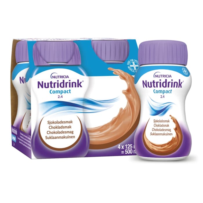 NUTRIDRINK Compact, šokolado skonio, 4X125 ml, 4 vnt.