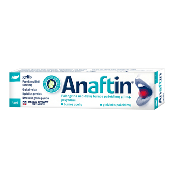 Anaftin 12 % gelis burnos pažeidimų gijimui, 8 ml Anaftin 12 % gelis burnos pažeidimų gijimui, 8 ml