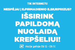 Išsirink papildomą nuolaidą krepšeliui!