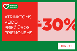Atrinktoms veido priežiūros priemonėms iki 30%