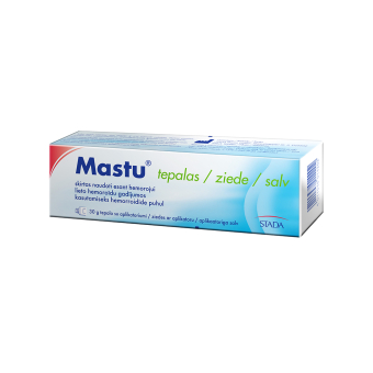 Mastu tepalas hemorojui gydyti, su aplikatoriumi, 30
g Mastu tepalas hemorojui gydyti, su aplikatoriumi, 30
g