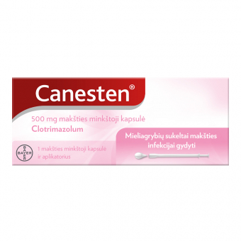 Canesten 500mg makšties minkštoji kapsulė N1 Canesten 500mg makšties minkštoji kapsulė N1