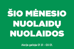 Šio mėnesio nuolaidų nuolaidos