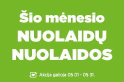 Šio mėnesio nuolaidų nuolaidos