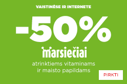 MARSIEČIAI atrinktiems vitaminams ir maisto papildams -50%