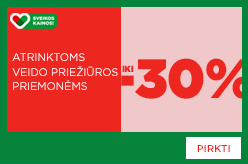 Atrinktoms veido priežiūros priemonėms iki -30 %