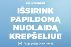 Išsirink papildomą nuolaidą krepšeliui!