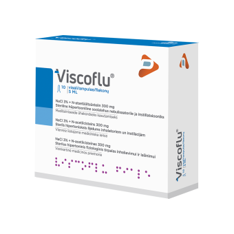 Viscoflu Sterilus hipertoninis fiziologinis tirpalas
inhaliavimui ir lašinimui 5 ml flakonai, N10 Viscoflu Sterilus hipertoninis fiziologinis tirpalas
inhaliavimui ir lašinimui 5 ml flakonai, N10