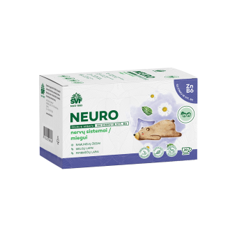 Lithuania product data sample: ŠVF žolelių arbata NEURO vaikams, 1,5 g. x 20, 20 vnt.