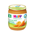 HiPP ekologiška morkų ir bulvių tyrelė, nuo 4 mėn., LT-EKO-001, 125 g