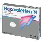 Hexoraletten N 5 mg/1,5 mg, kietosios pastilės, N16
