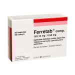 Ferretab comp. 152,1mg/0,5mg, pailginto atpalaidavimo kietosios kapsulės, N30