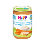 HiPP ekologiška ryžių tyrė su morkomis ir kalakutiena, nuo 8 mėn., LT-EKO-001, 220 g